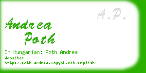 andrea poth business card